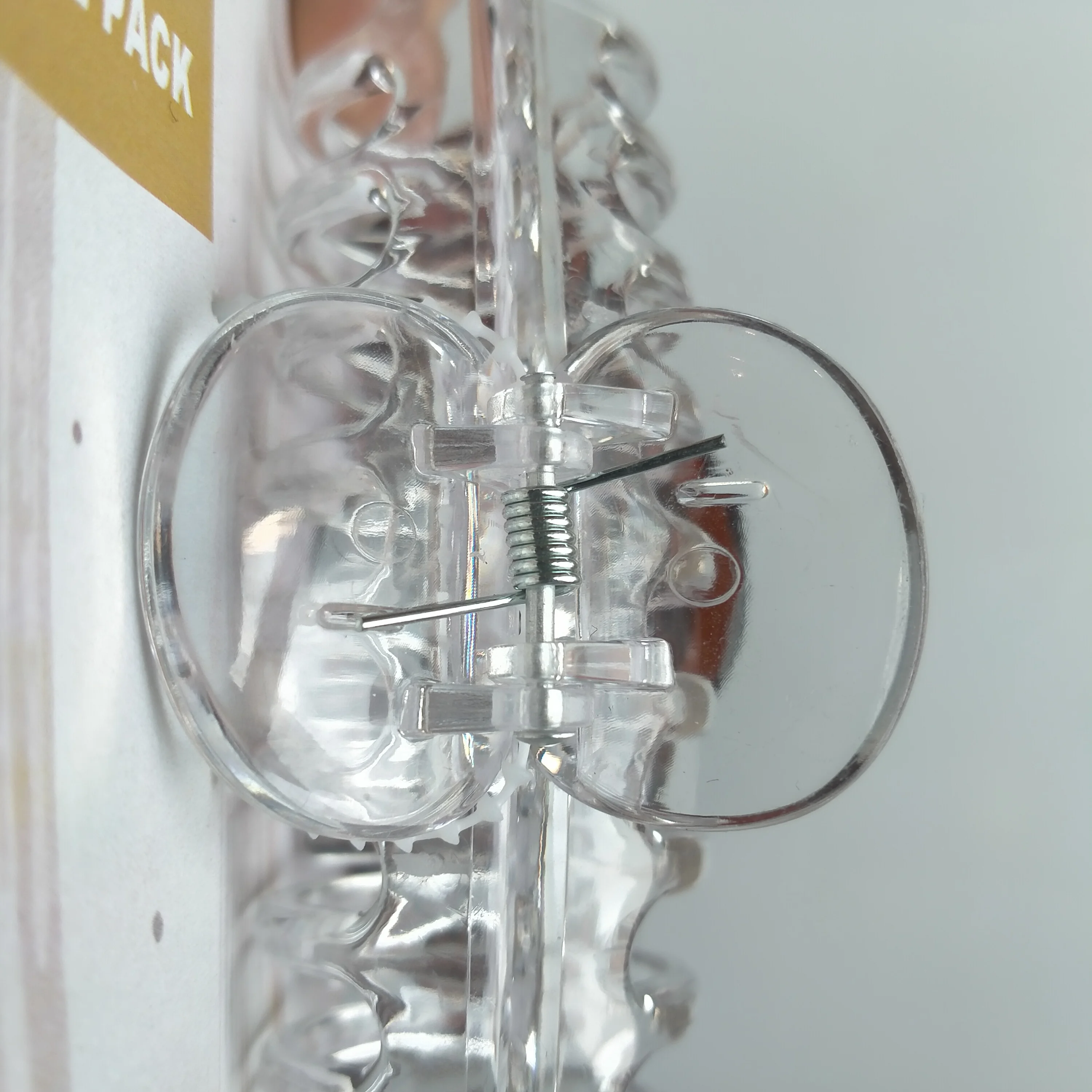 1PCS Plastic 9 cm Hair Claw Clips Hair Accessories Fashion Women Girls Flower Transparent Milk Tea Cellulose Acetate Rhinestone