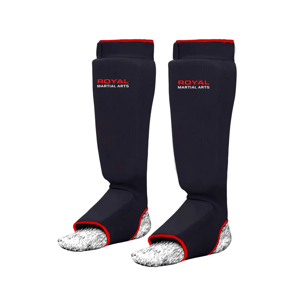 Washable MMA Elastic Cloth Shin Instep Padded Guards, Premium Leg Gear Guards Pads