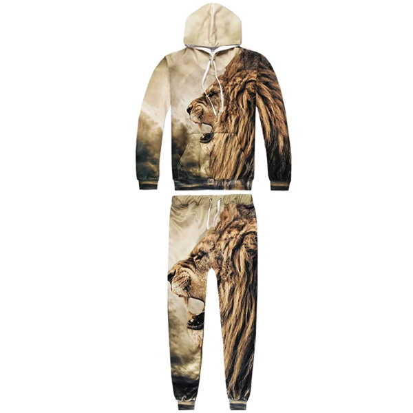 Sublimation printed Wholesale Fleece zipper high quality custom hoodies jogging 2 piece new design men track suits