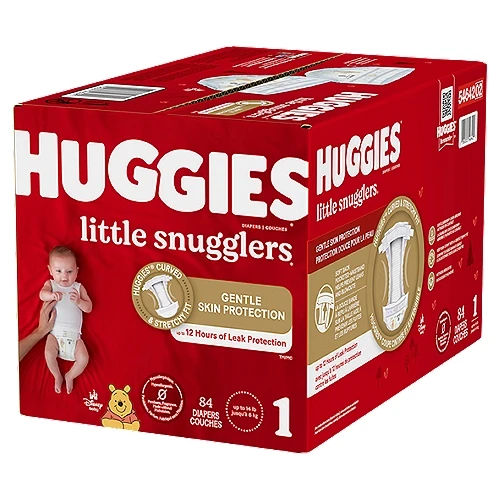 Детские подгузники Huggies Little snuggers Размер 1 (8-14 фунтов) 84 карата