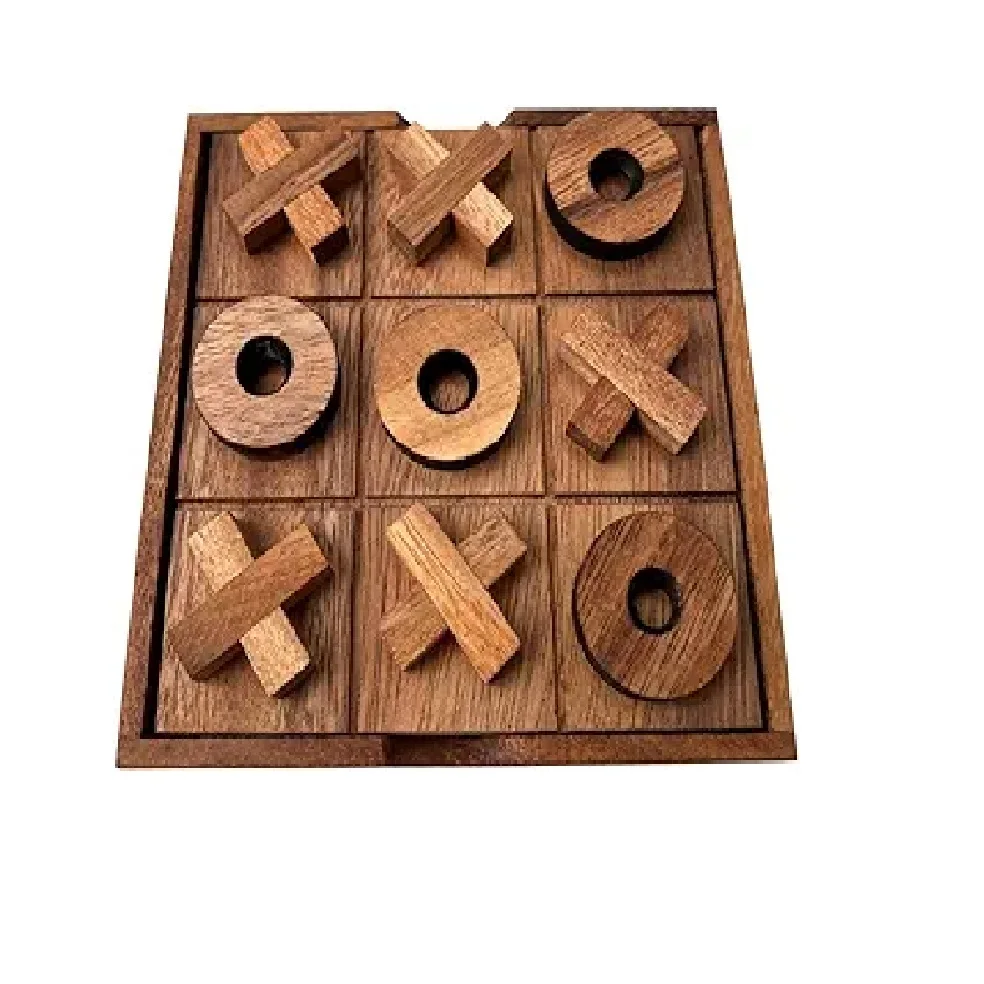 High Selling Tic Tac Toe Wooden Game Entertainment Games for Adults Kids Fun Board Strategy At Affordable Price Made In India