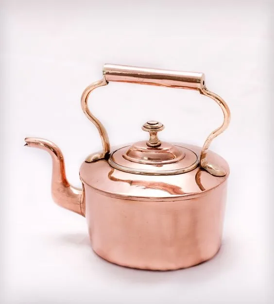 Trending Coffee Tea Serving Kettle Handmade Round Copper Tea Milk Kettle for Warming Tea Coffee Kettle