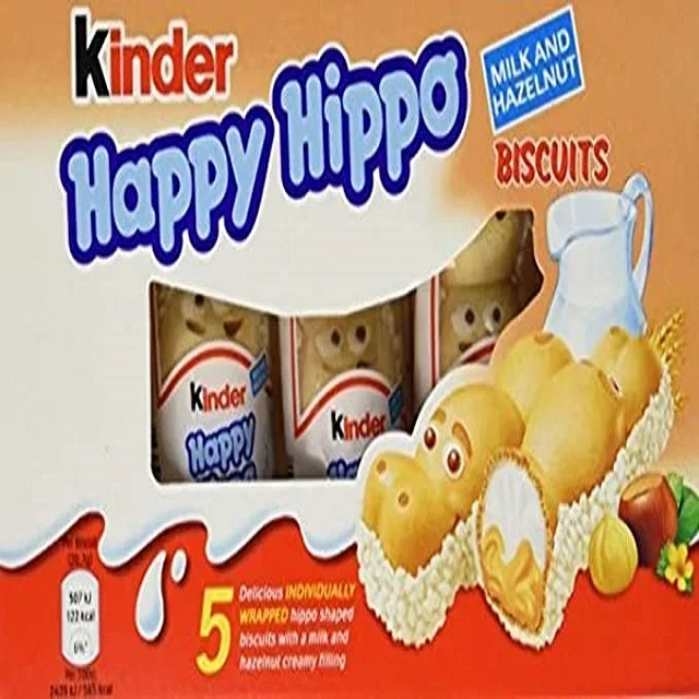 Happy hippo Chocolate Chocolate Kinder Bar Hazelnut 44g Cartoon