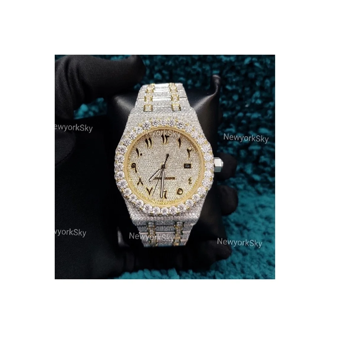 Luxury Alibaba 2024 Best Seller Supplier Manufacturer Wholesaler Exporter Good Price Moissanite Vvs Iced Out Watches In India