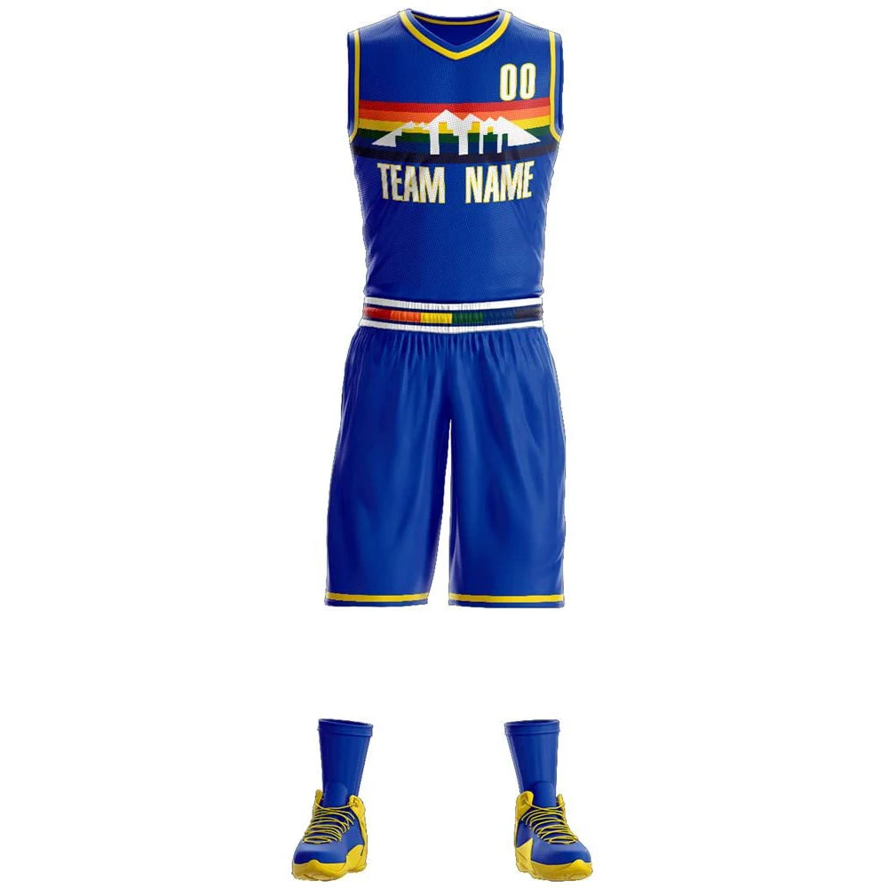 High Quality Sublimation Men Sports Customized Basketball Kit Personalized Sports Basketball Uniform in Plus size