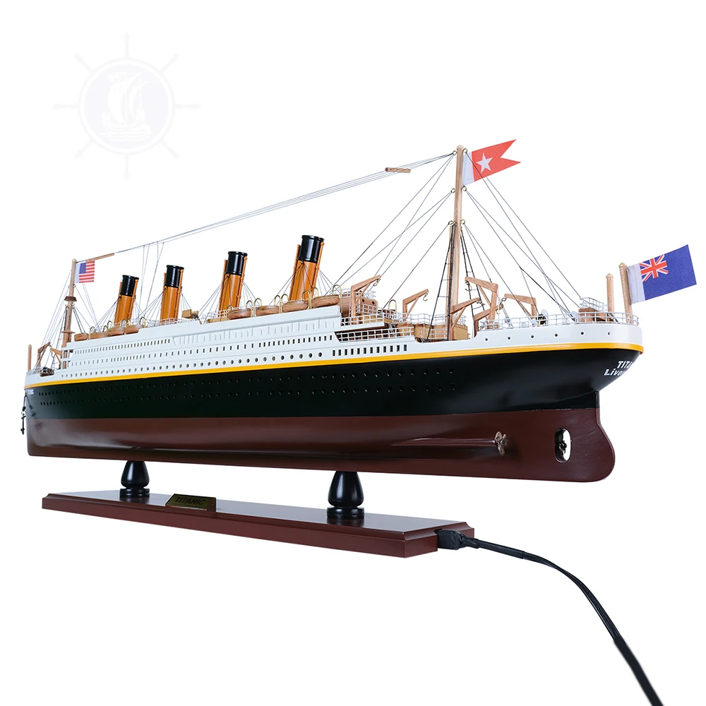 Titanic Painted with Lights Wooden Model Ship fully assembled display ship model nautical decor for home and office decoration