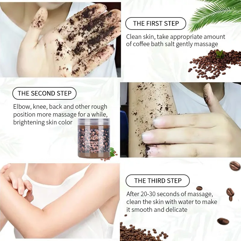 Natural Brightening Moisturizing Smoothing Remove Dead Skin Exfoliating Dead Sea Salt Whipped Coffee Body Scrub