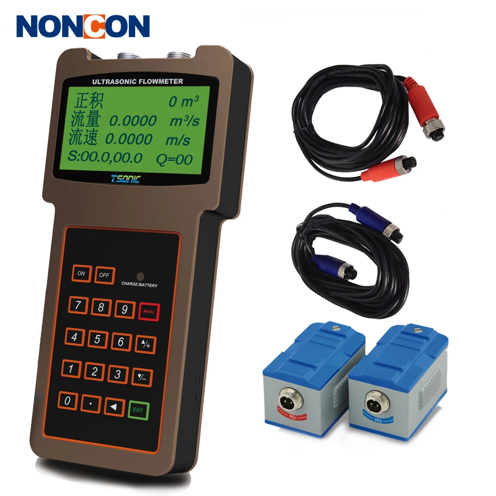 Hot selling  UF2200 handheld clamp type liquid flow meter ultrasonic water sewage clamp on ultrasonic flow meters