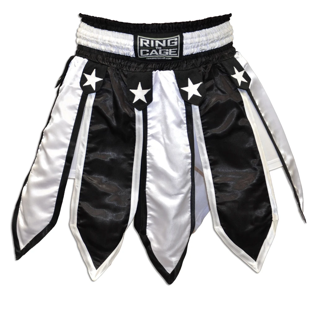 Made with Satin design kick boxing training muay thai gladiator shorts
