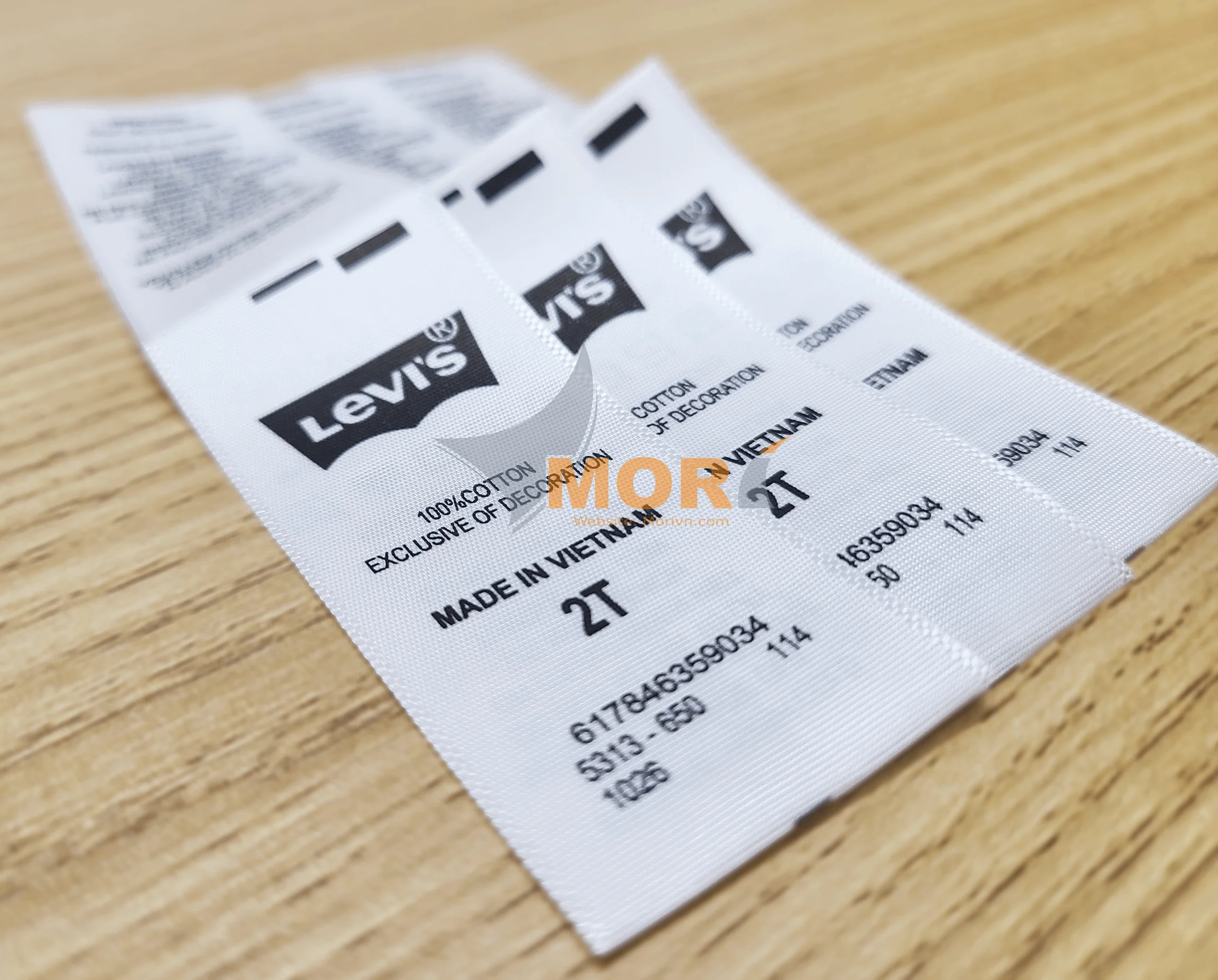 MORI Custom logo personalized Clothing Brand tags Label High quality Garment Textile Neck Luxury Woven tags For Clothing