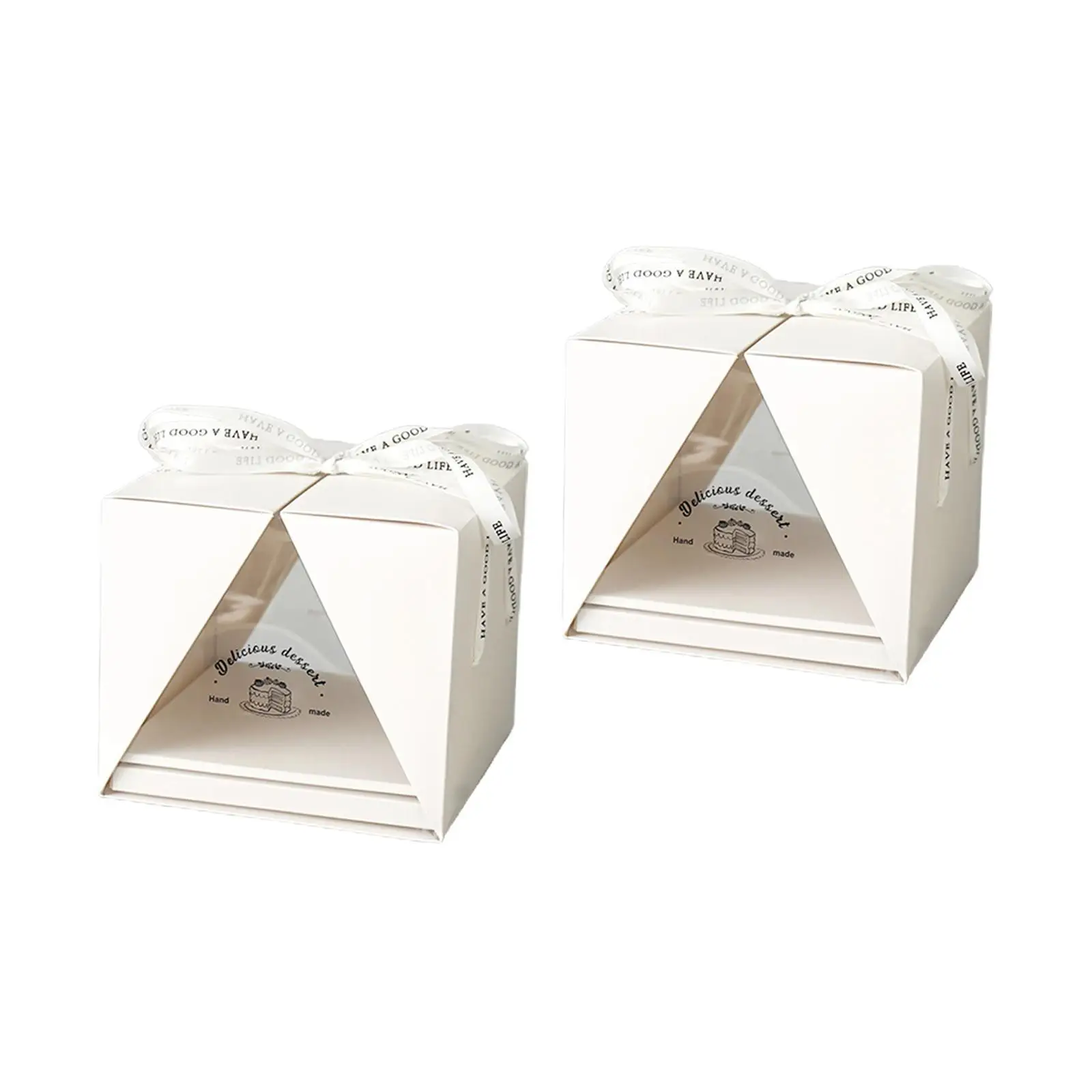 TH CB-167 New Design 2 Pieces Cake Box Storage Carrier Clear for Wedding Birthday Cupcakes Box