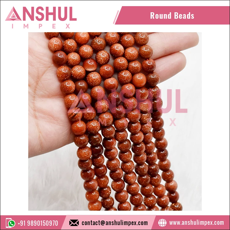 Premium Quality Wholesale Supply Bracelet Making Carved Crystal Natural Stone Red Sandstone S 10MM Round Beads
