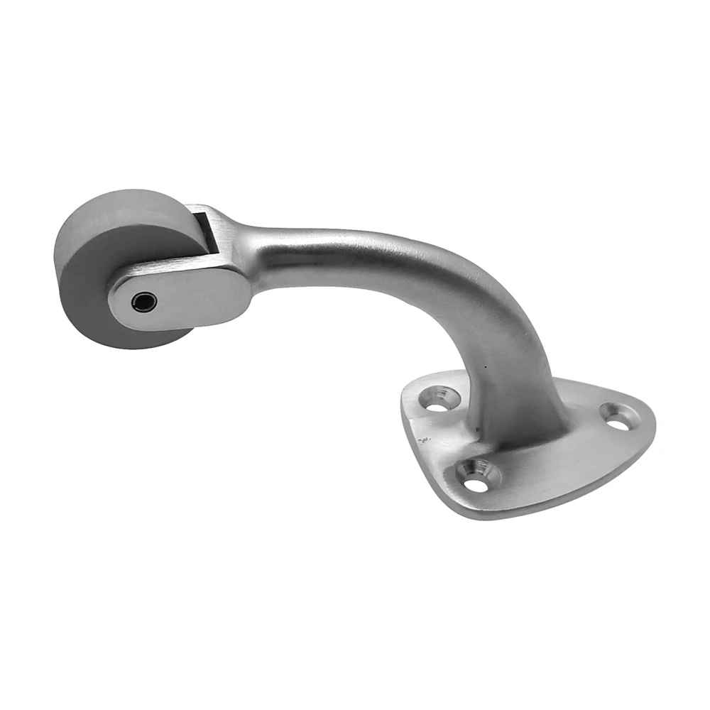 Floor mount Goose neck grey Rubber Door Stopper