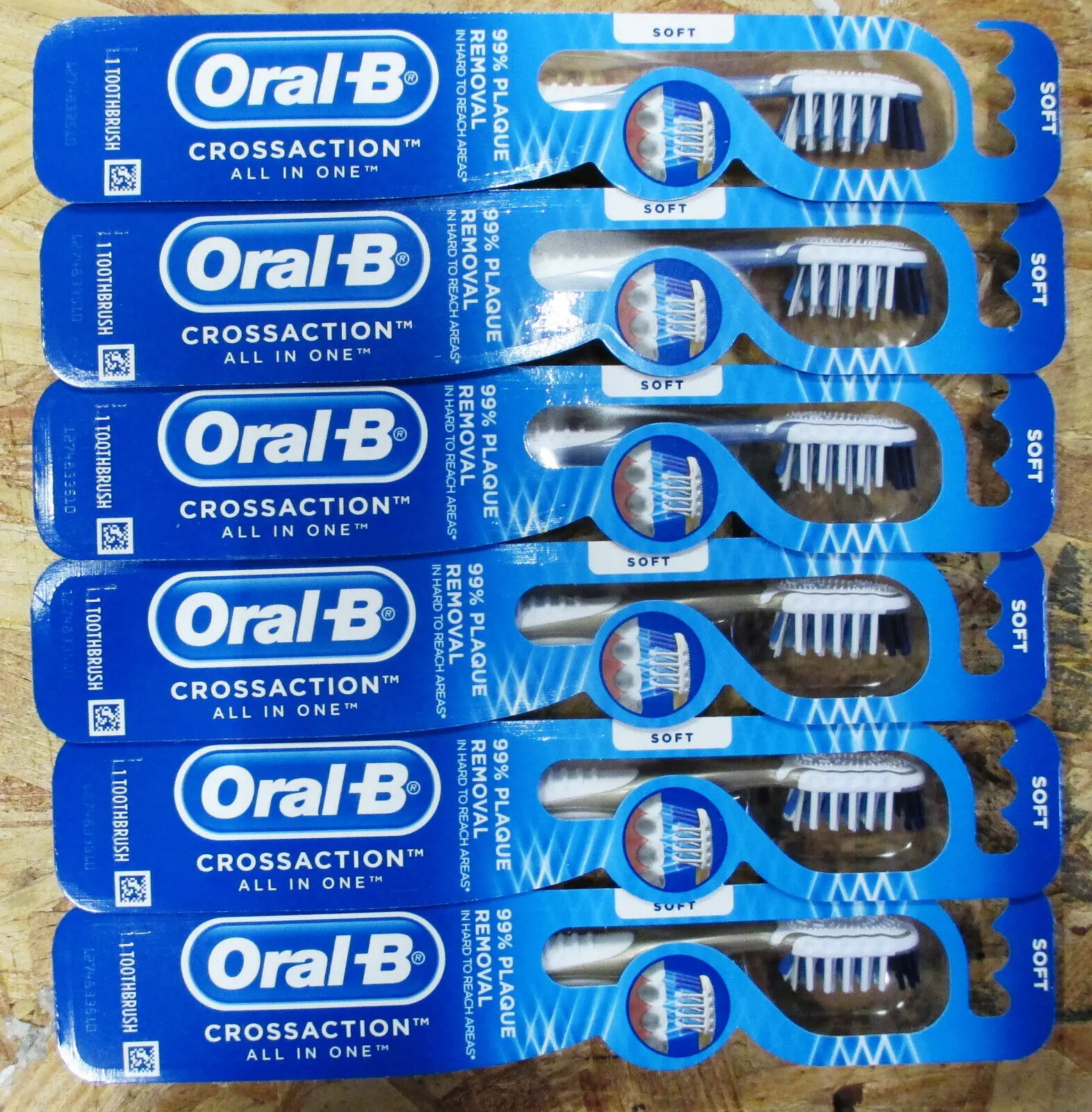 CrossAction Oral-B все в одной мягкой зубной щетке глубокое удаление зубного налета 6 штук
