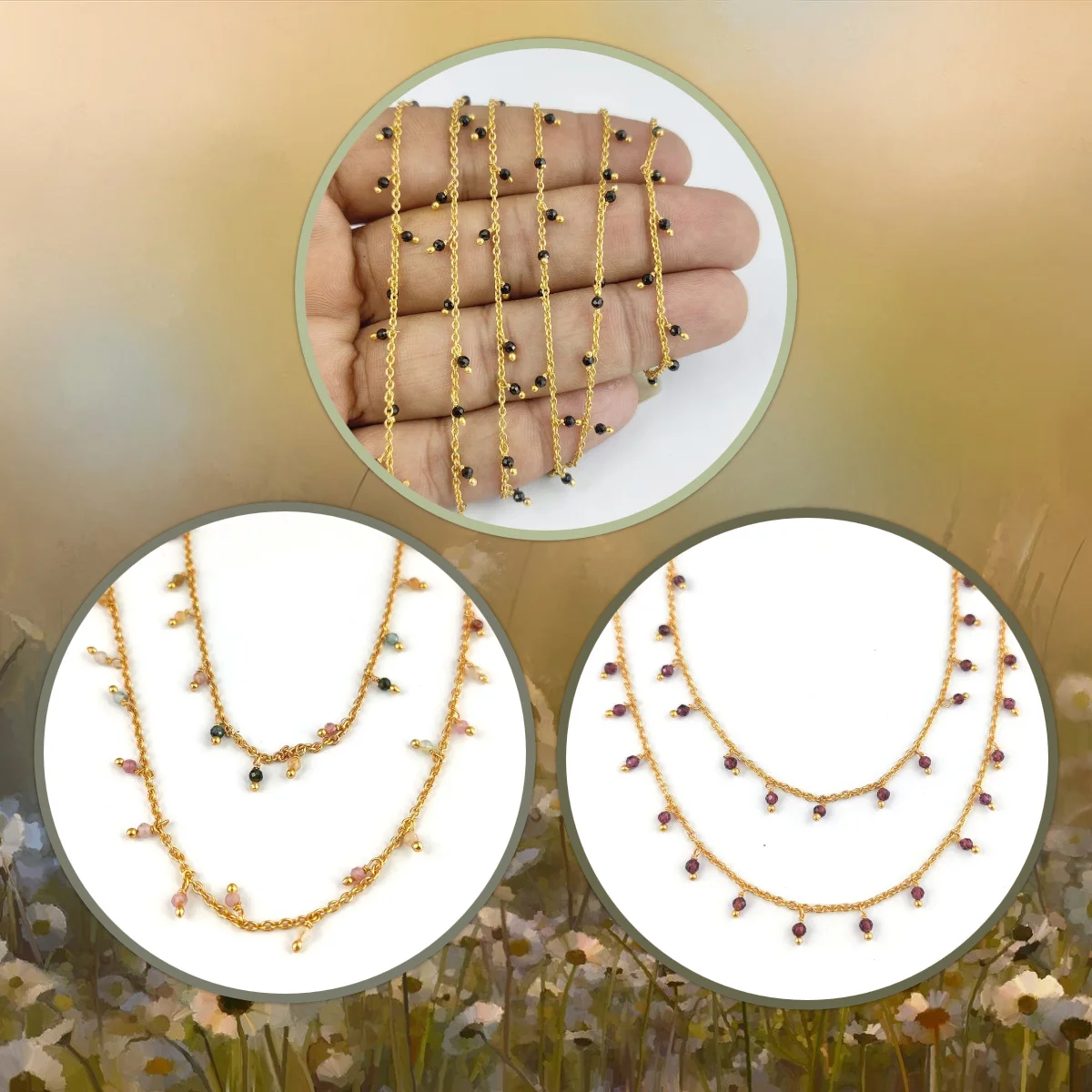 925 цепочка из стерлингового серебра с натуральным амазонитом граненые бусины позолоченные Четки для изготовления ювелирных изделий помолвки