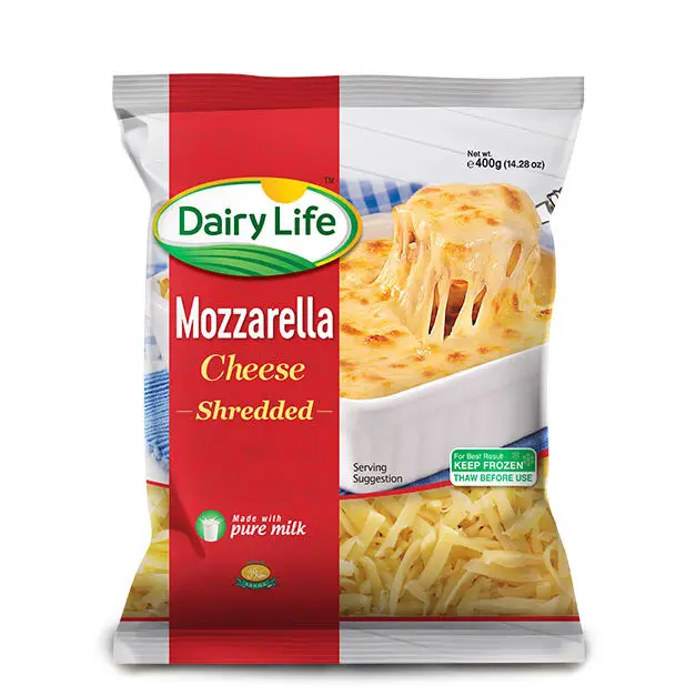 Mozzarella Shredded 200gm 48Pcs Dairy Life In Red Pack 48pcs Dairy Life Bulk For Pizza Organic Halal Cream Mozzarella Cheese