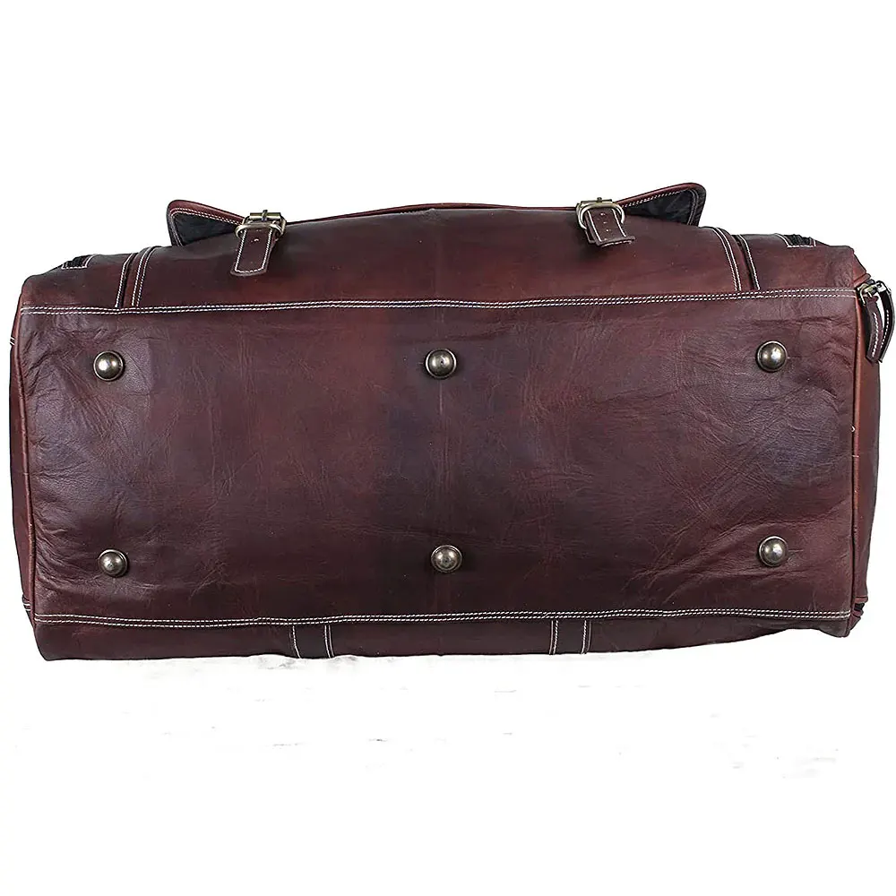 High Quality Custom Personalized Vintage Leather Duffle Bag Unisex New Design Sports Traveling Gym Backpack Big Size PU Luggage