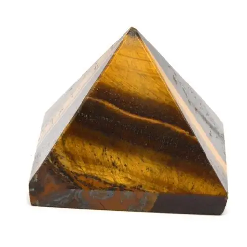 Crystal Wholesale Gemstones Natural Tiger Eye  Pyramid Love Wedding Decoration & Gift 1 Color Luck Agate Polished