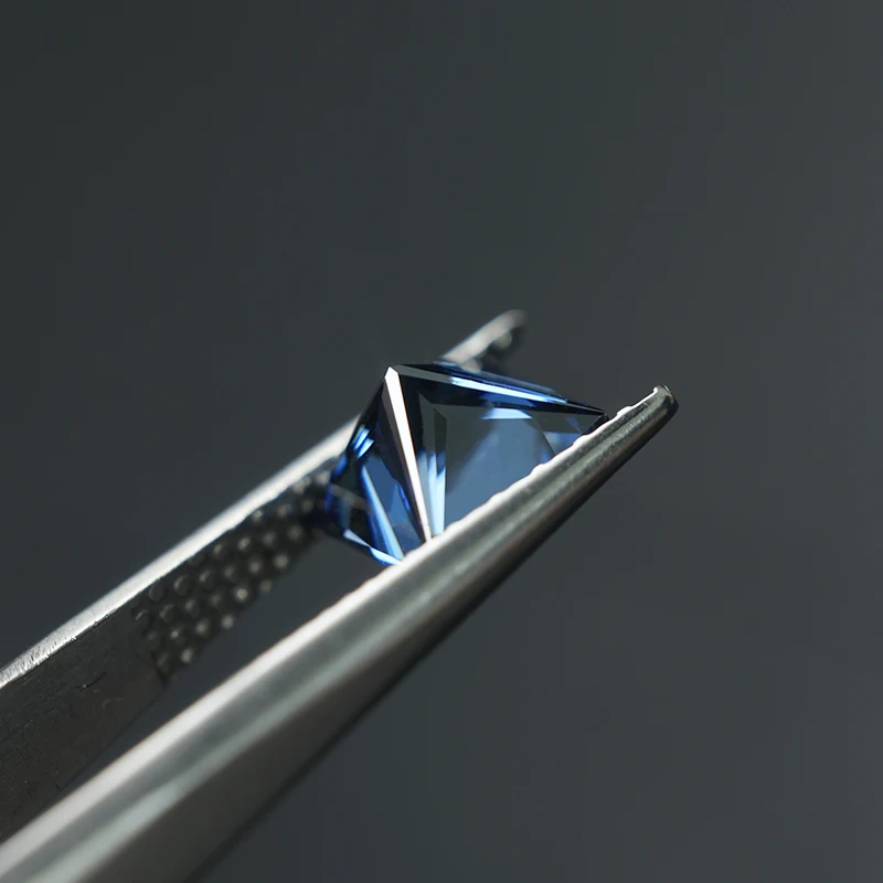 SICGEM Wholesale Square Princess Cut1.5 mm-8.0 mm Bule Color Factory Production Moissanite Diamonds Bulk