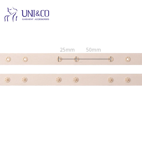 Factory Direct Sewing On Various Color Snap Clip Button Tape