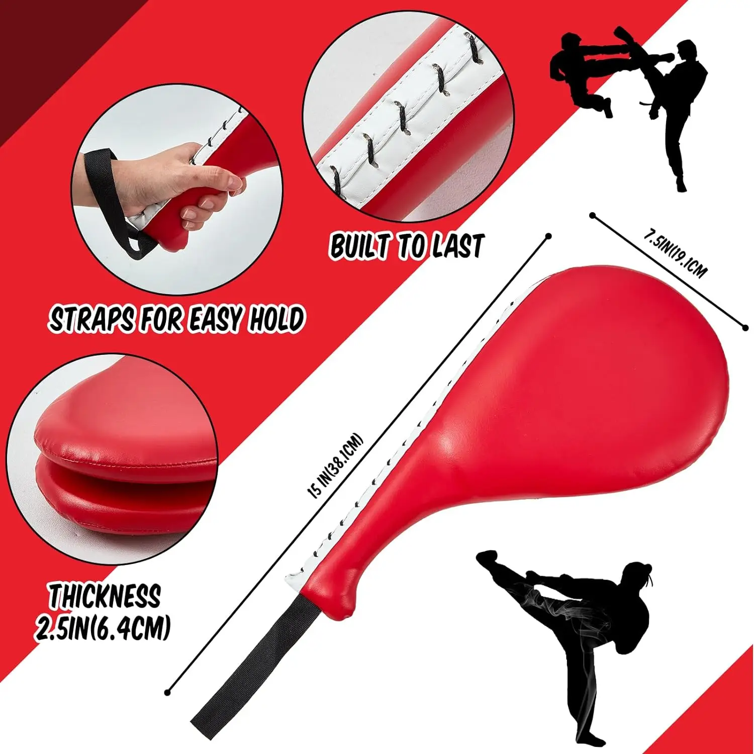 Martial Art Kicking Pad PU Leather Boxing Focus Pad Target Punching Paddles Kickboxing Shield Karate Sparring Training Equipment