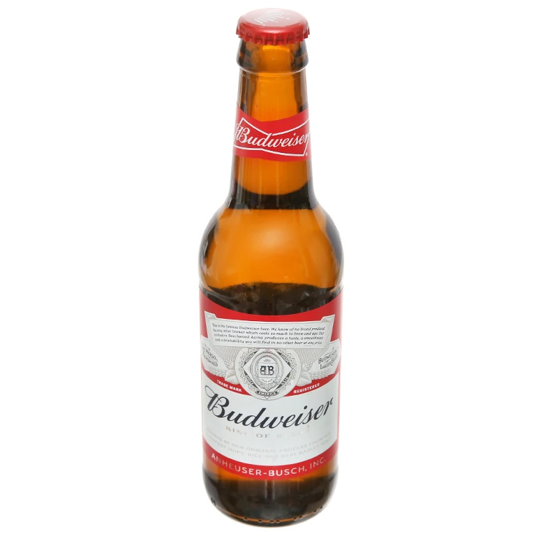 Стеклянная бутылка для спиртового пива Bud-weiser 330
