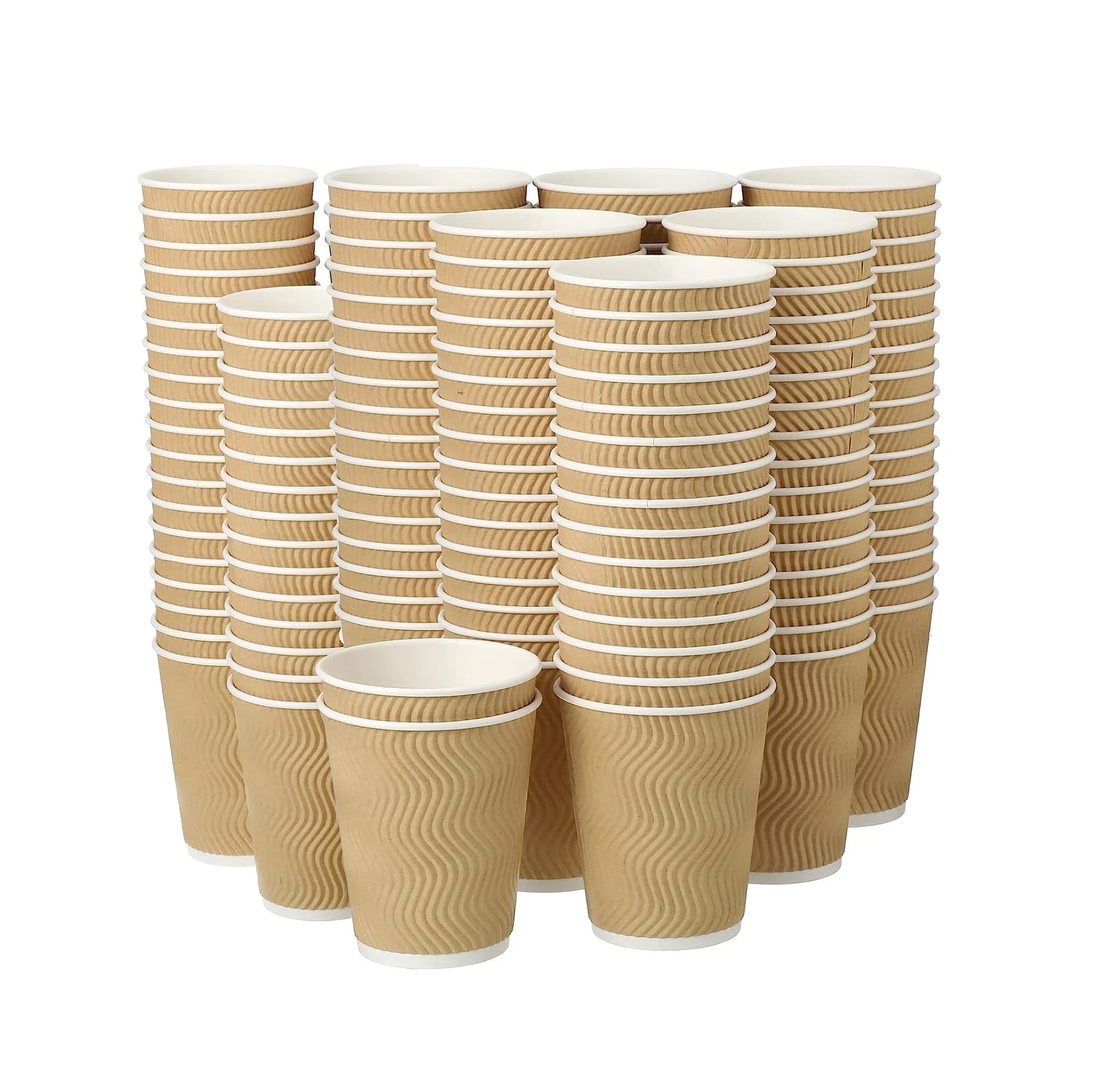 Customized Size Modern Drinkware Recycled Paper Crafted Ripple Cups for Sale From Indian Supplier at Best Prices