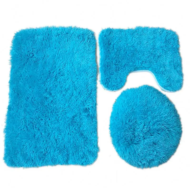 Factory Customized New Products Memory Foam Ready Stock Rugs Toilet Bath Mat 3Pcs Carpet Non-Slip Bathroom Rug Set