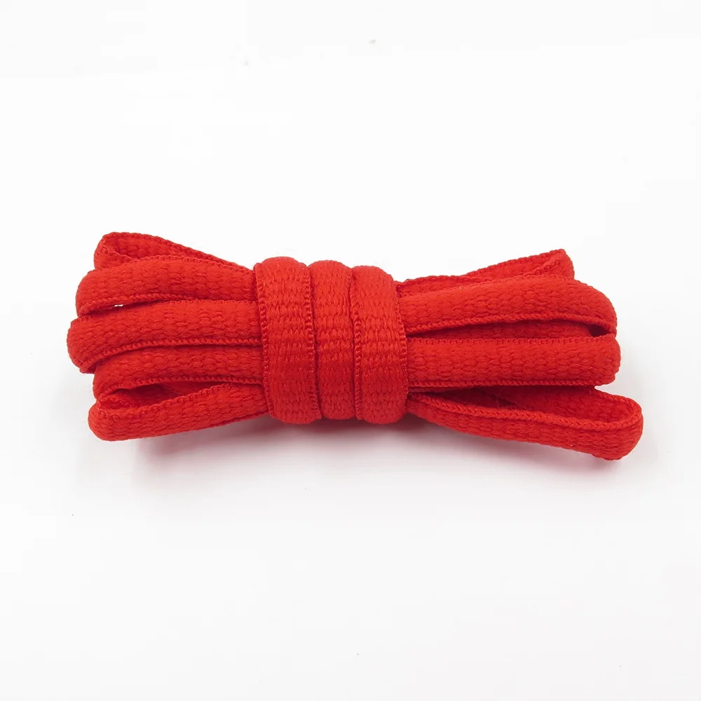 Fashion Multi-Color Polyester Oval Half Round Shoelaces With Plastic Metal Aglets Custom Shoe Lace