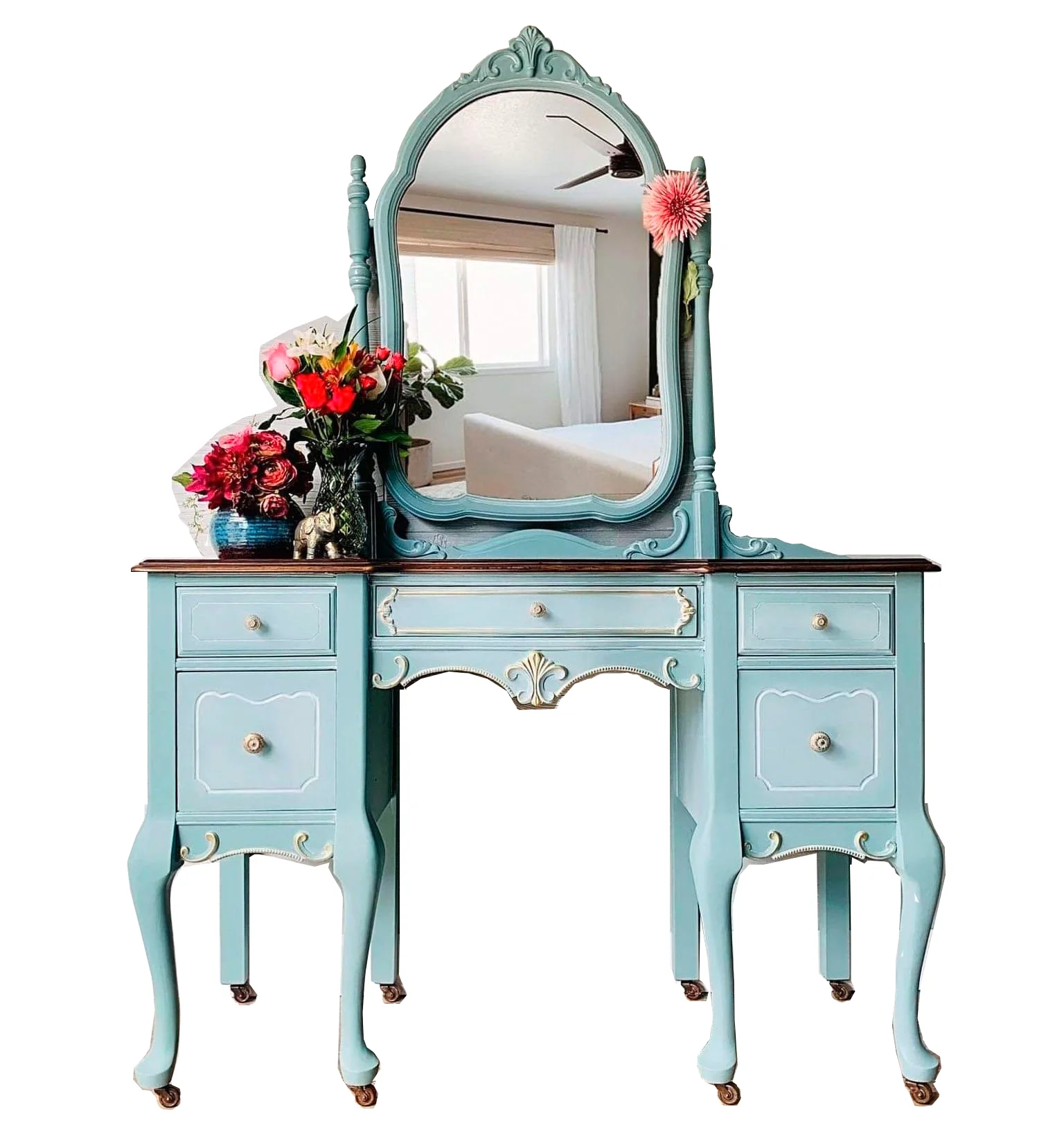Hot Selling Modern Luxury Cabinet Furniture High Quality Wooden Makeup Vanities & Dressing Table & Derma Chair for Living Home