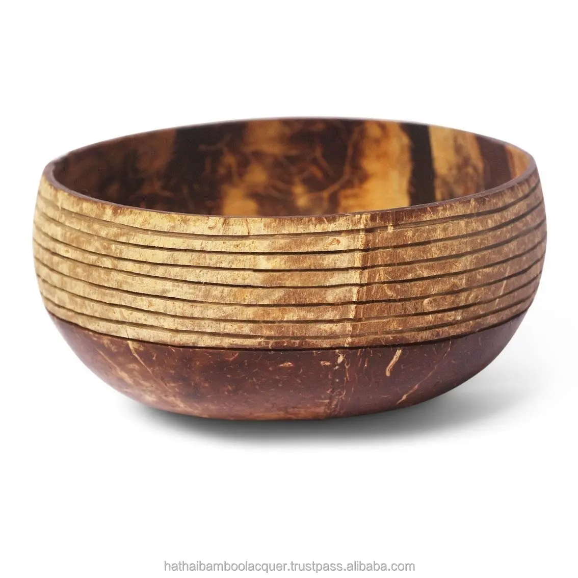 OEM ODM Handcarved Coconut Bowl Factory Direct Wholesale Style Asia Natural Bowl Amazon Hot Selling Hathai Vietnam