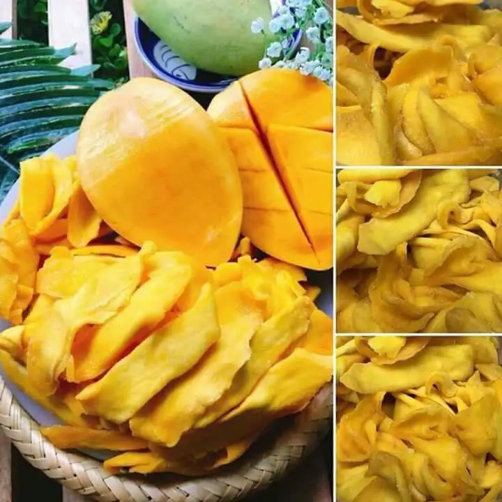 Сушеные манго натуральные сладкие насыщенные и яркие органические продукты из фермы тропические фрукты закуска для семьи мягкие сушеные