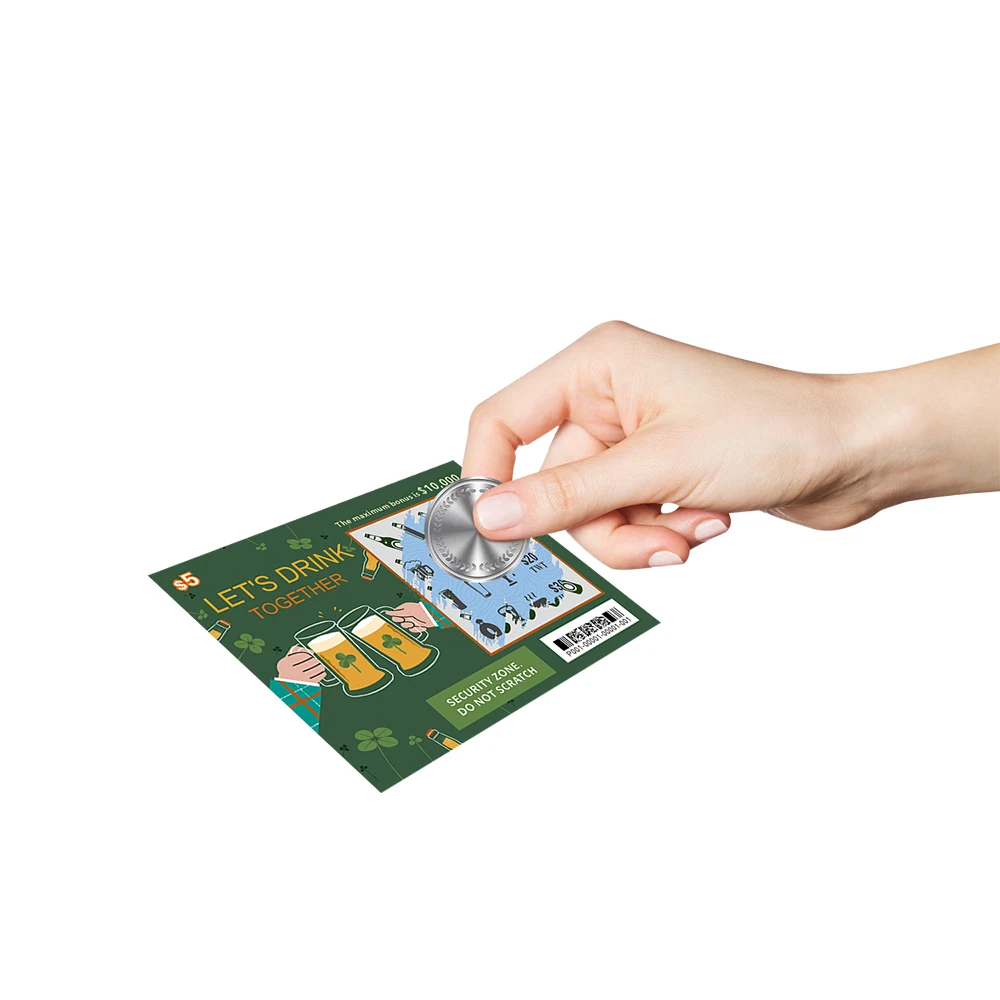 Celebration Gift Cards Custom Digital Printing Services Lottery Design Online Double-sided gift cards Legal gambling lotteries