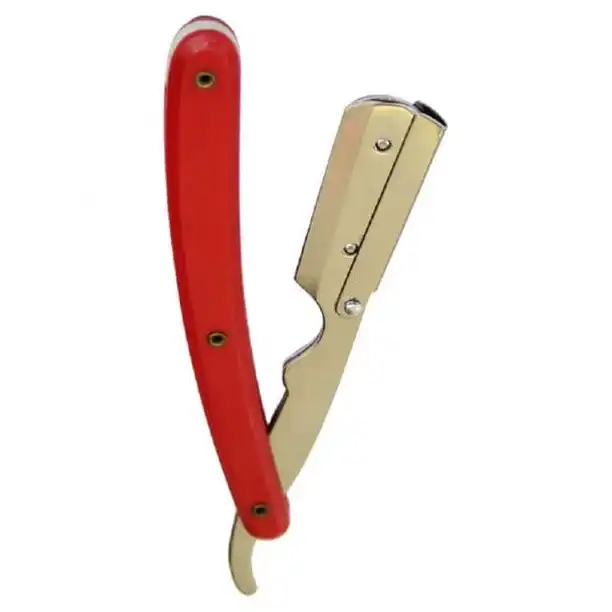 High Quality  Stainless Steel Blade Straight Cut throat Salon Barber Shaving Razor with metal handle