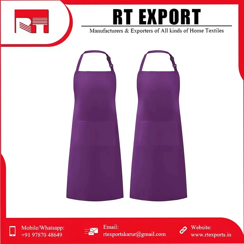 Новейший дизайн 100% хлопковый свободный размер лучший комбинированный цвет передние карманы Кухонный Фартук для приготовления пищи