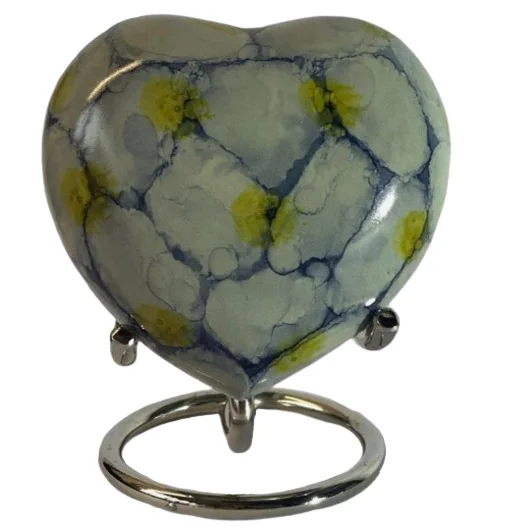 Modern Design Marble Finished Metal Adult Cremation Urns For Funeral Supply Keepsake Urns for Human Ashes Wholesaler