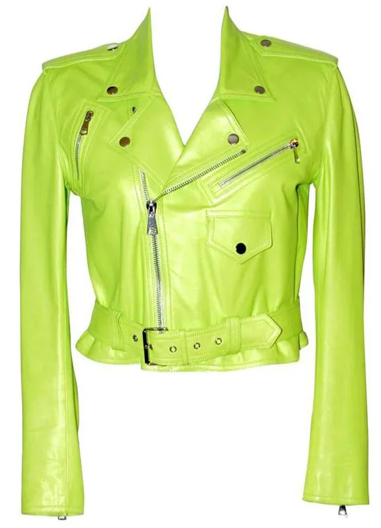 High Quality Genuine Leather Ladies Trendy Long Coat with Fur Look Multiple Pockets Zipper Women Jackets