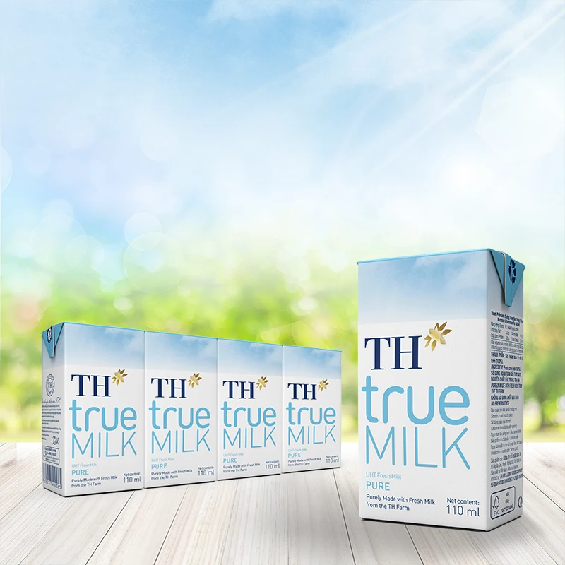 TH True Milk UHT Pure Fresh Milk 110ml High Quality Cow Origin Sterilized Dairy Products Organic Whole Milk