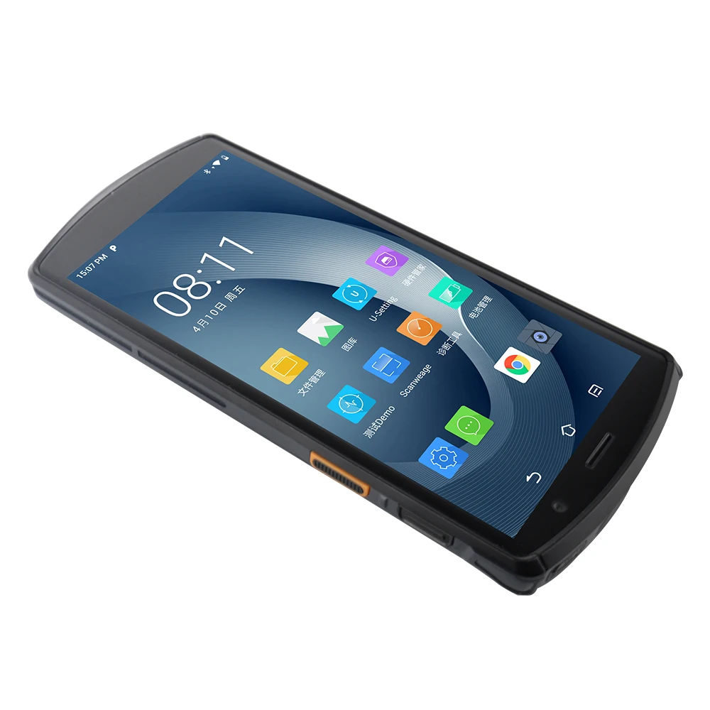 Hot NFC 4G Lte Handheld Android PDA with Double Batteries Barcode Scanner with Charging dock