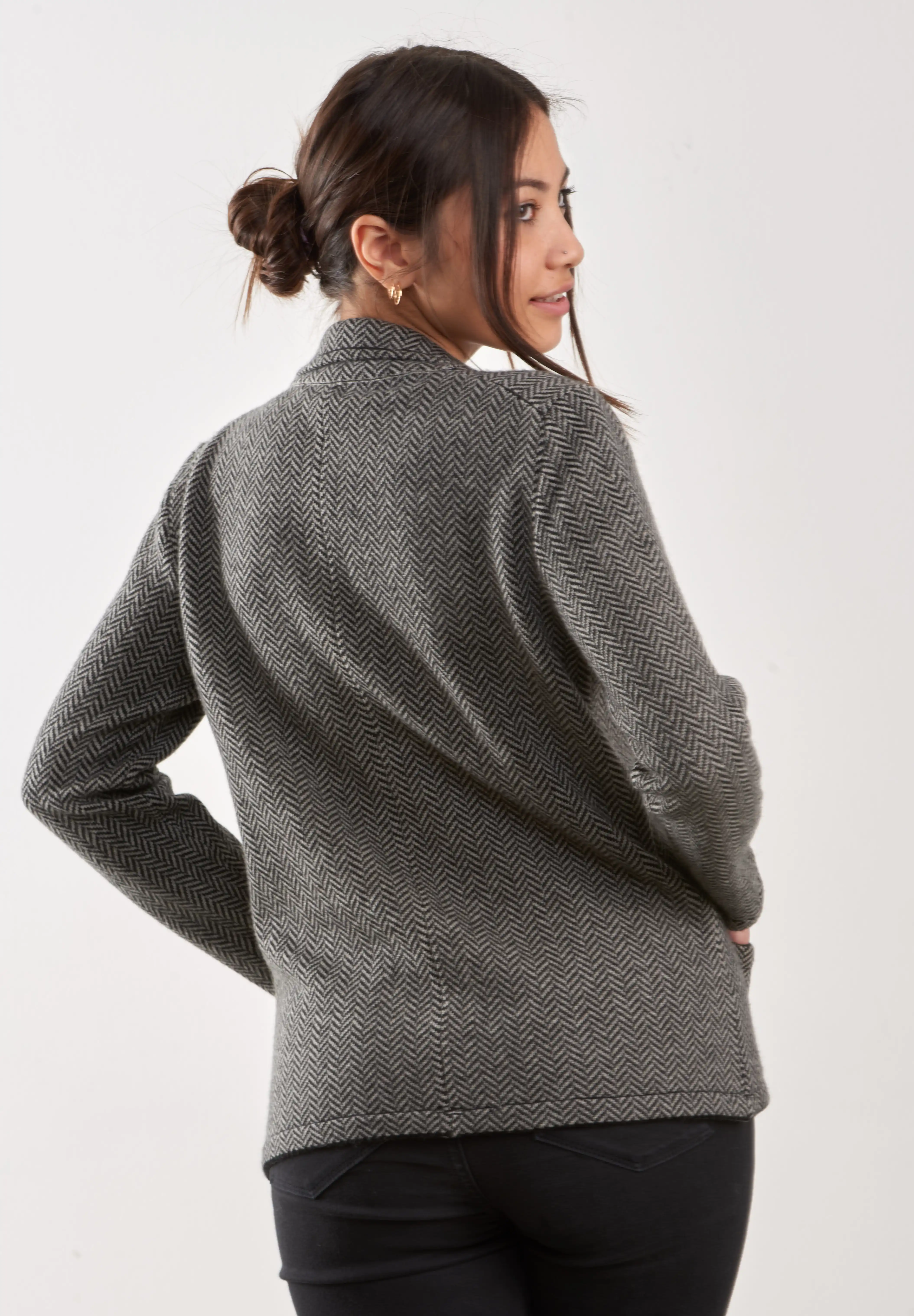 Premium Quality Jacquard 1 yarn cashmere jacket classy and for important events or elegance workplaces S Red