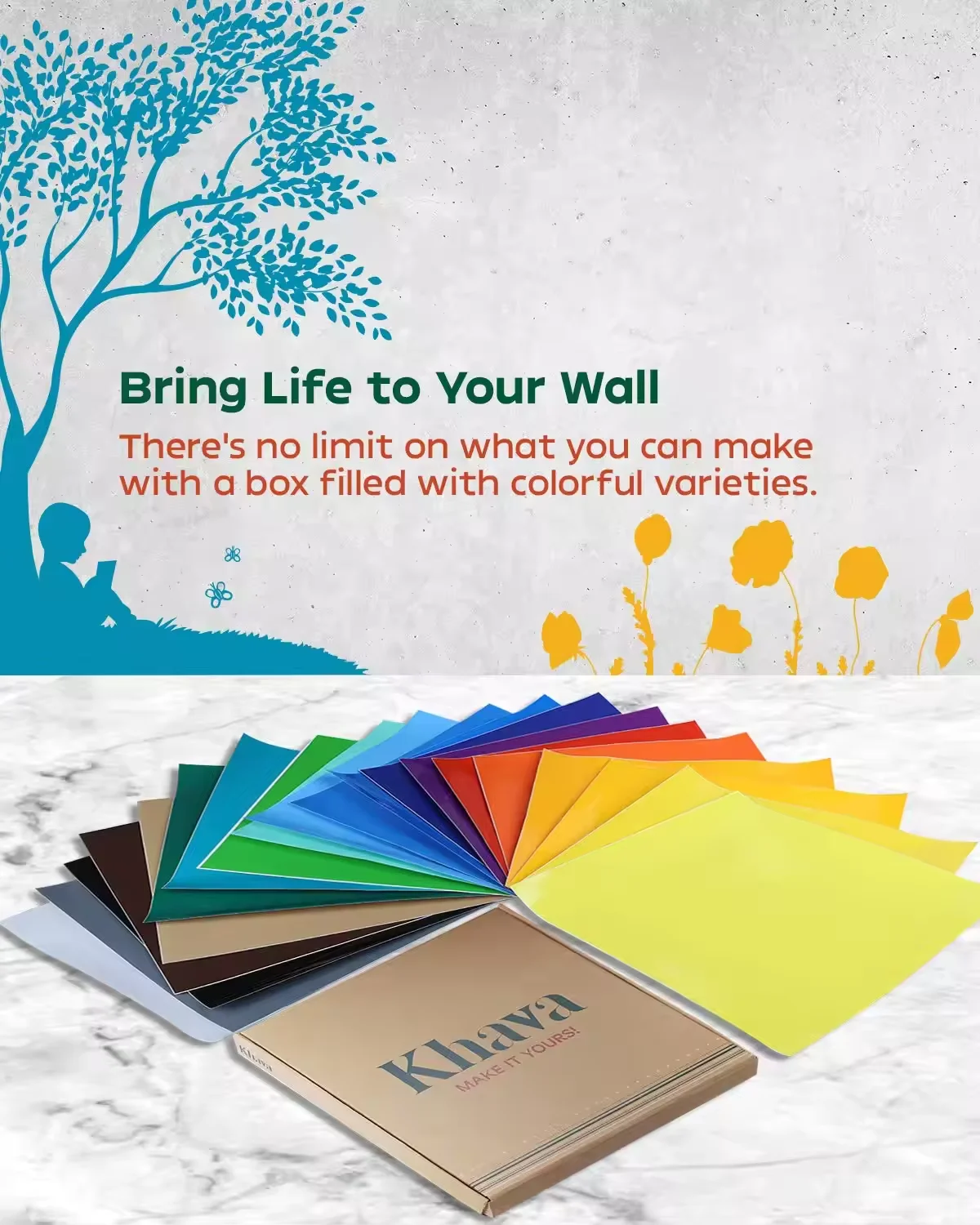 Permanent Vinyl Sheets for Cricut 12x12 Inches Assorted Colors High-Quality Adhesive Pack