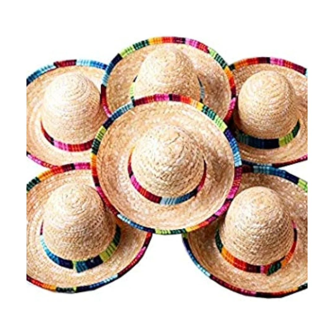 Product for ladies sombrero mexico hat with multi colors/ Straw hat/ Natural material from Vietnam for fashion