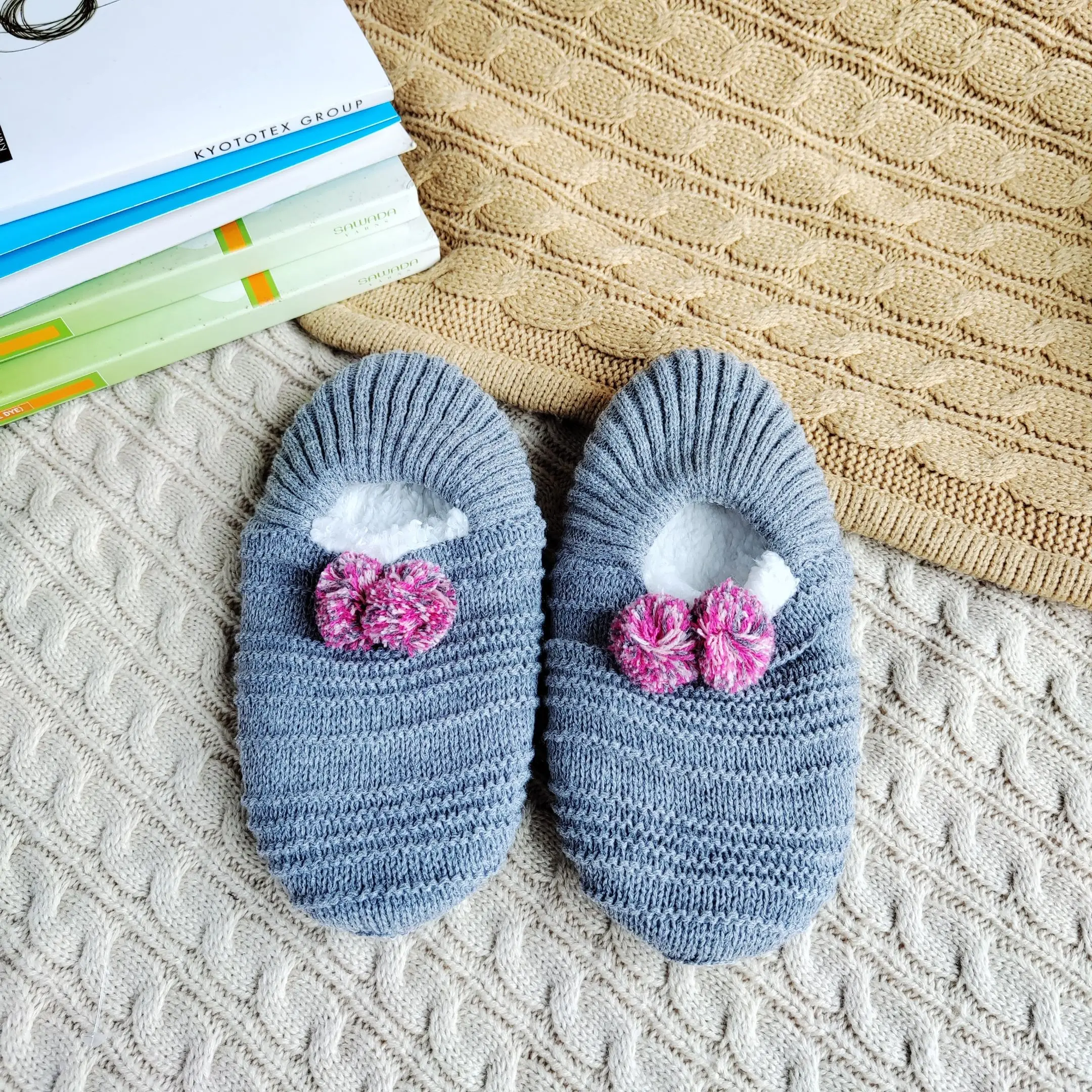 slipper socks with rubber sole for adults slipper socks with rubber sole fashionable knitted floor socks