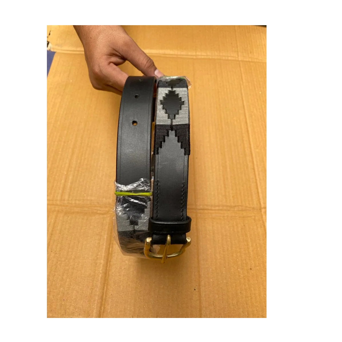 Premium Quality Vegetable Drum Dyed Leather Argentinian Hand Stitched Polo Belt With Solid Brass Buckle men accessories belt