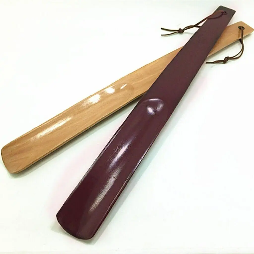 Professional Wooden Long Handle Shoehorns Wood Shoe Horn Comfortable Shoe Lifter Shoe by power hint