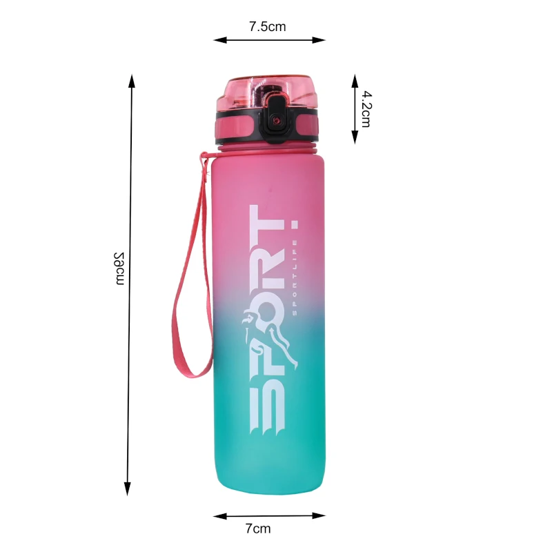wholesale Manufacturer customized wholesale 1L BPA-free plastic water bottle any color reminder with time sports bottle