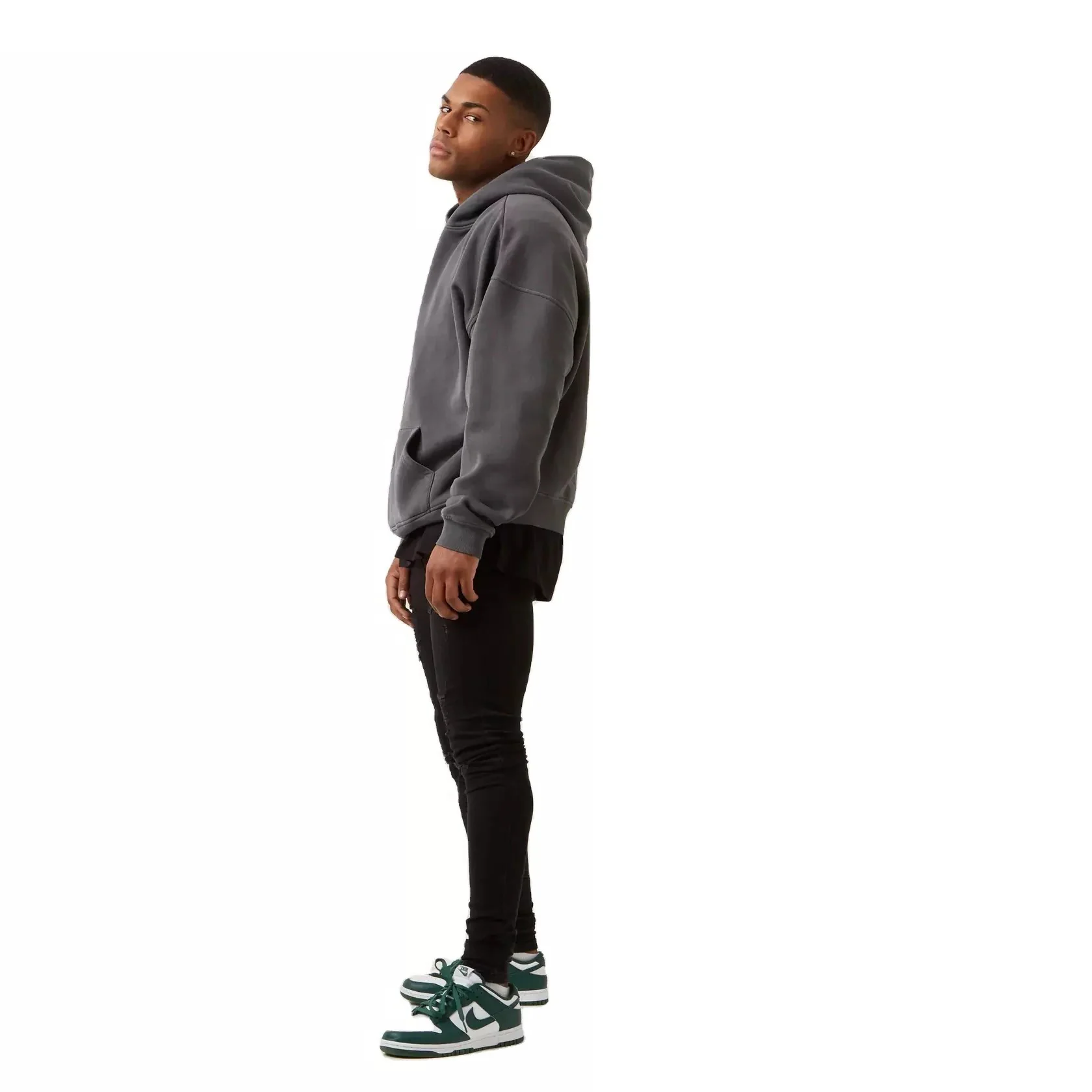 Hooded Solid Color Customized Multi Colors Men Oversized 100% Fleece Men Pullover Hoodie On Sale Now