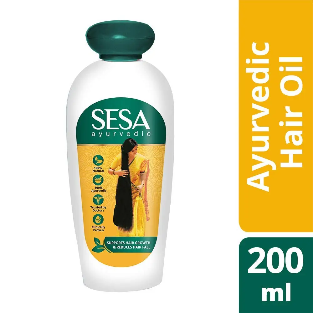 Sesa Ayurvedic Oil With 18 Rare Herbs And 5 Nourishing Oil 200 Ml For Long Strong Soft Hair For Girls And Women