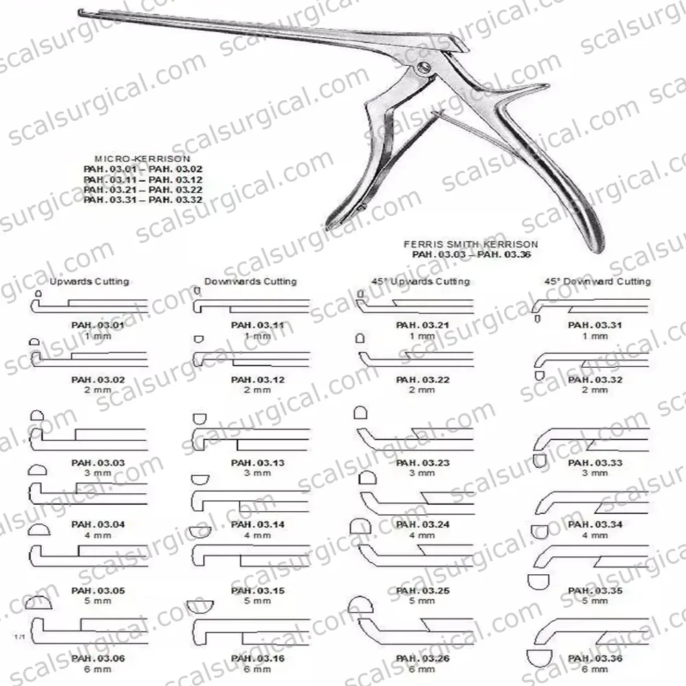 High Quality Mastoid 1mm Bite 25cm Kerrison Rongeur Orthopedic Instruments