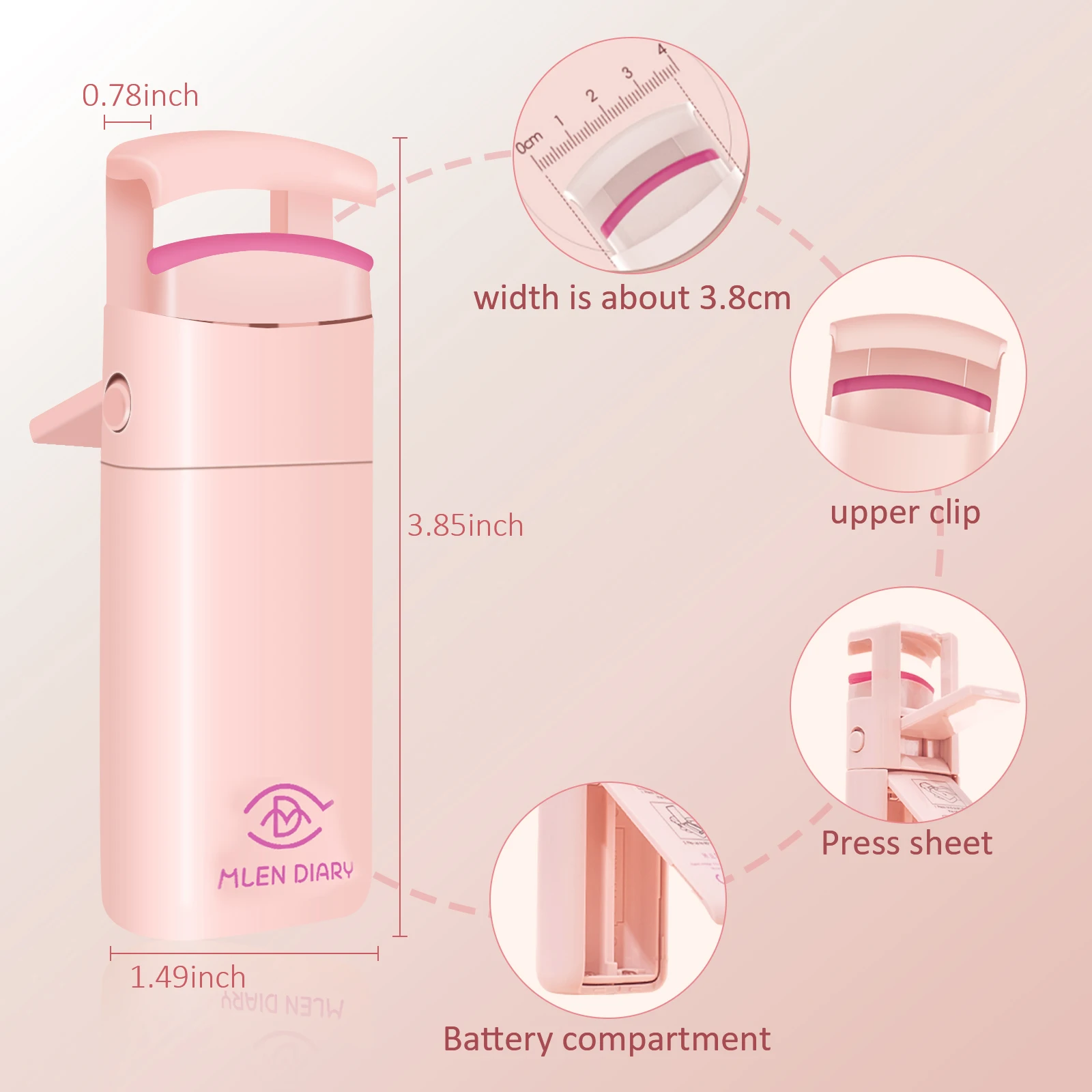 Mini Lash Curler Magic Curl Stainless Steel Private Label Gold Eyelash Curler eyelash applicator tool